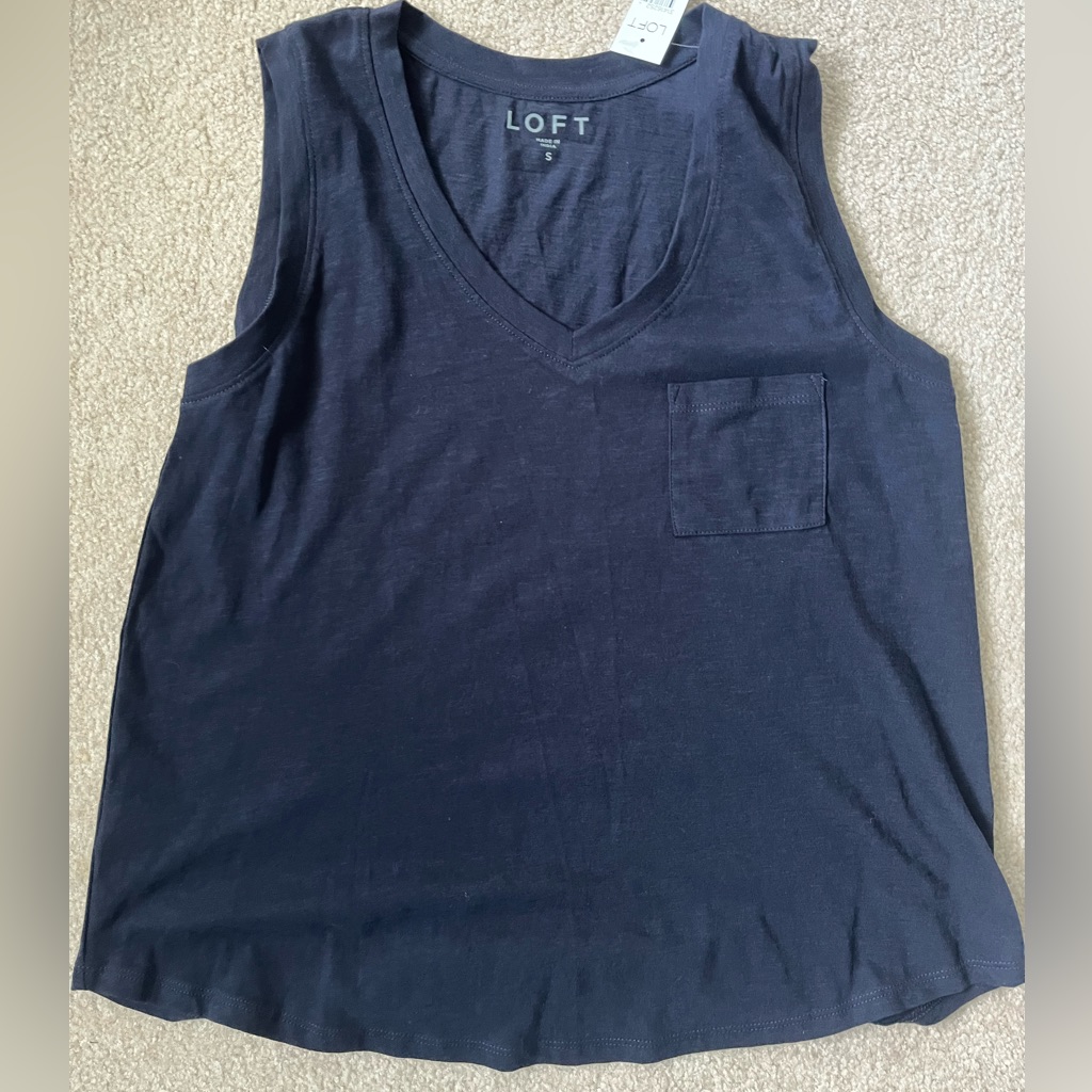 Relaxed Fit V Neck Tank